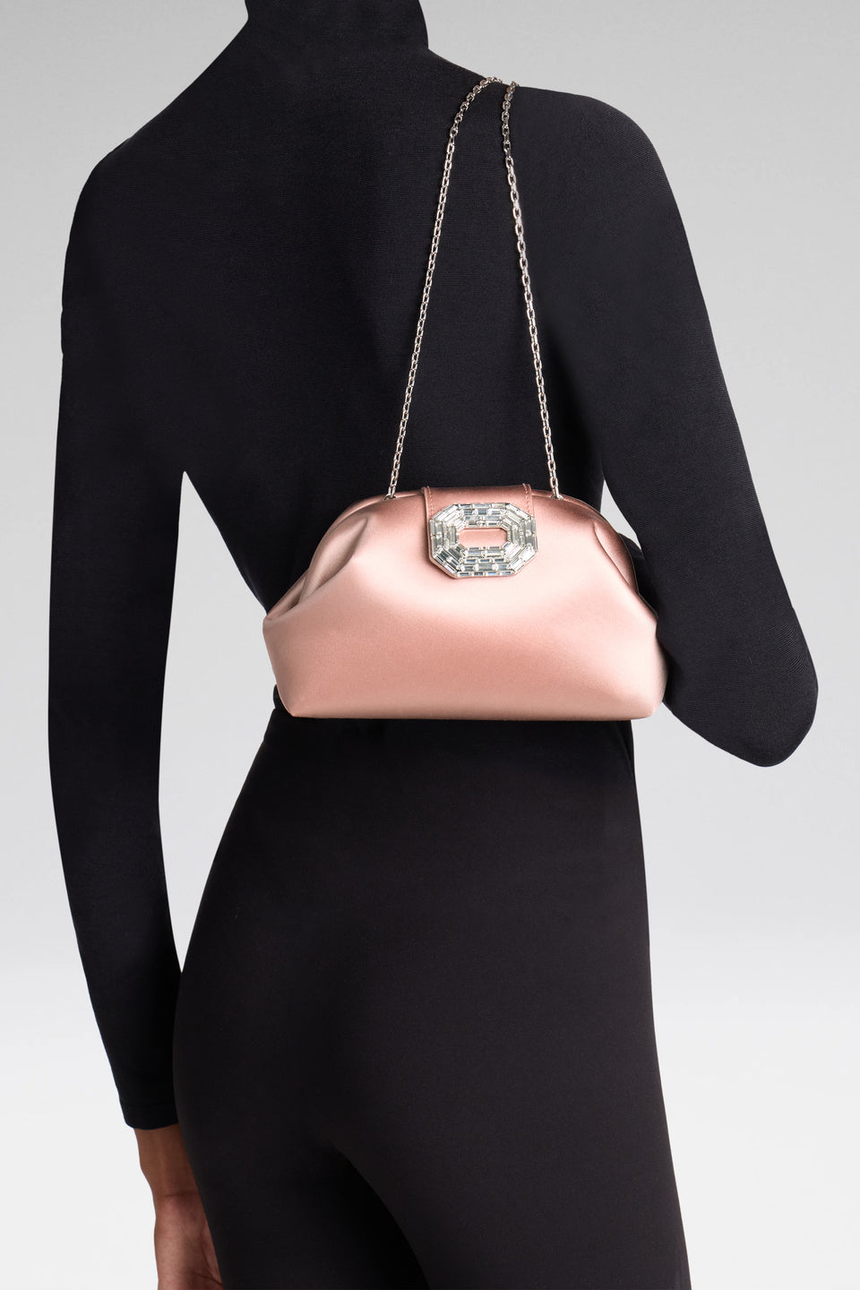 Camelia Clutch Powder Satin