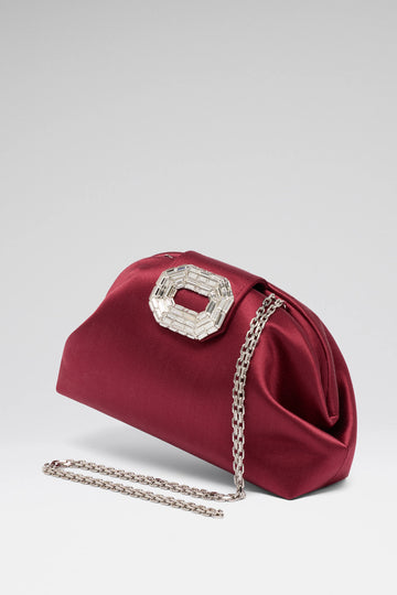 Camelia Bag Wine Satin