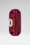 Camelia Clutch Wine Satin