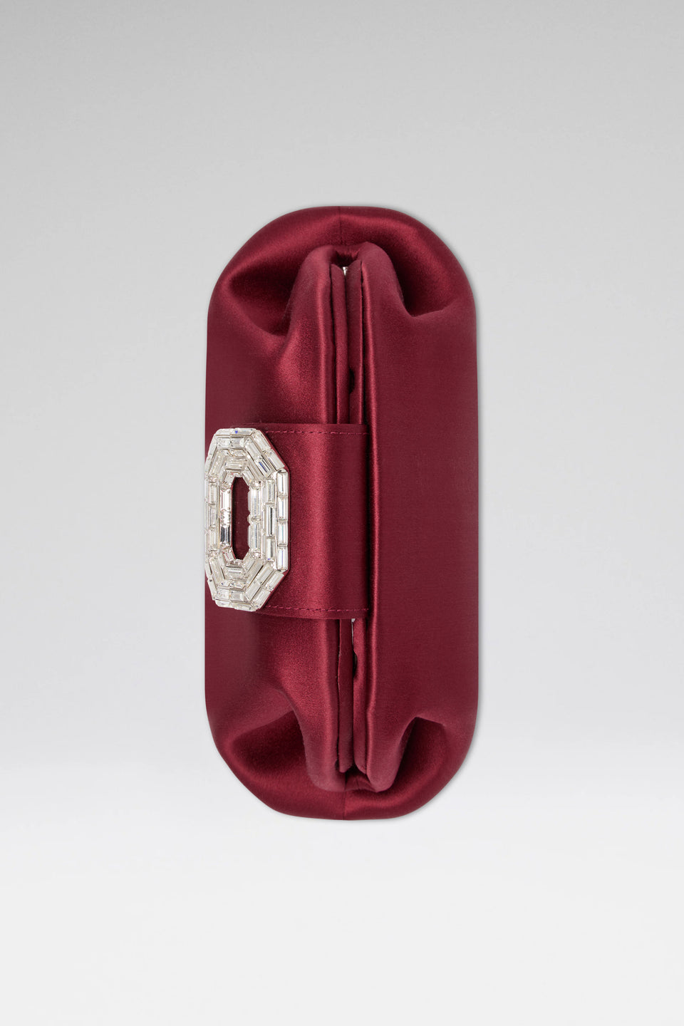 Camelia Clutch Wine Satin