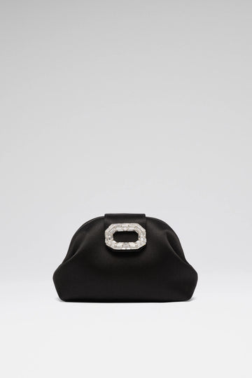 Camelia Micro Bag Black Satin