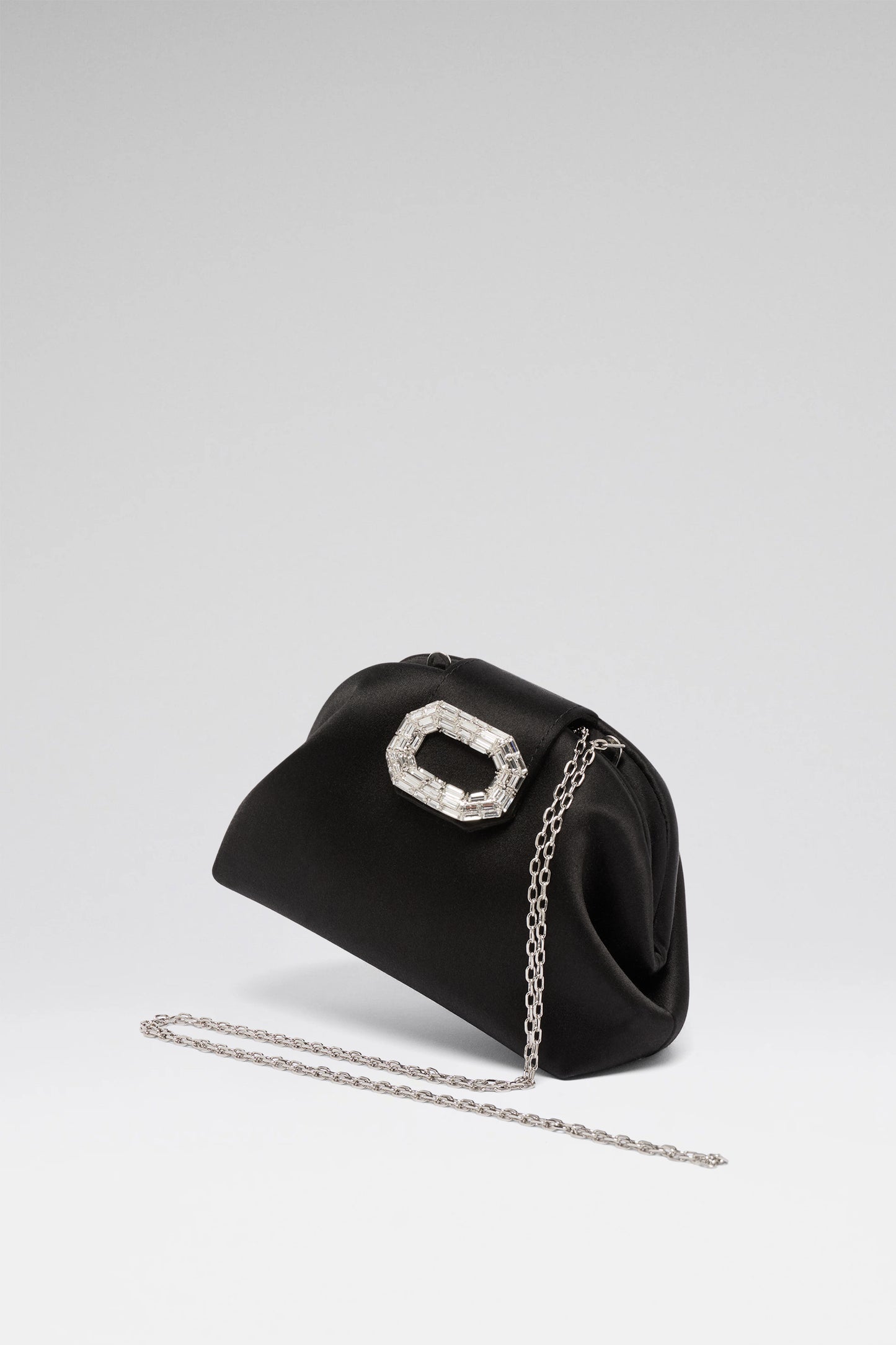 Camelia Micro Bag Black Satin