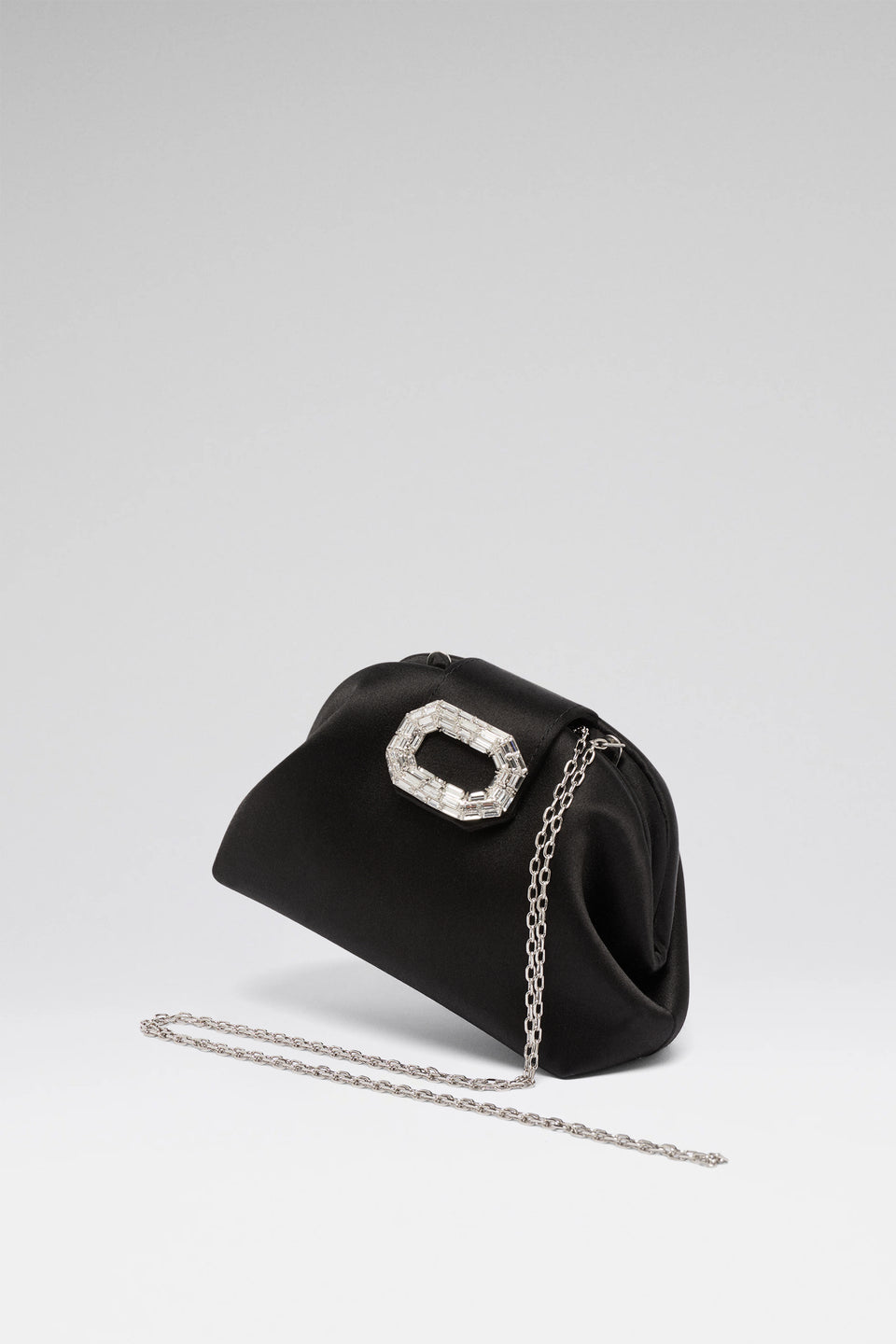 Camelia Micro Bag Black Satin