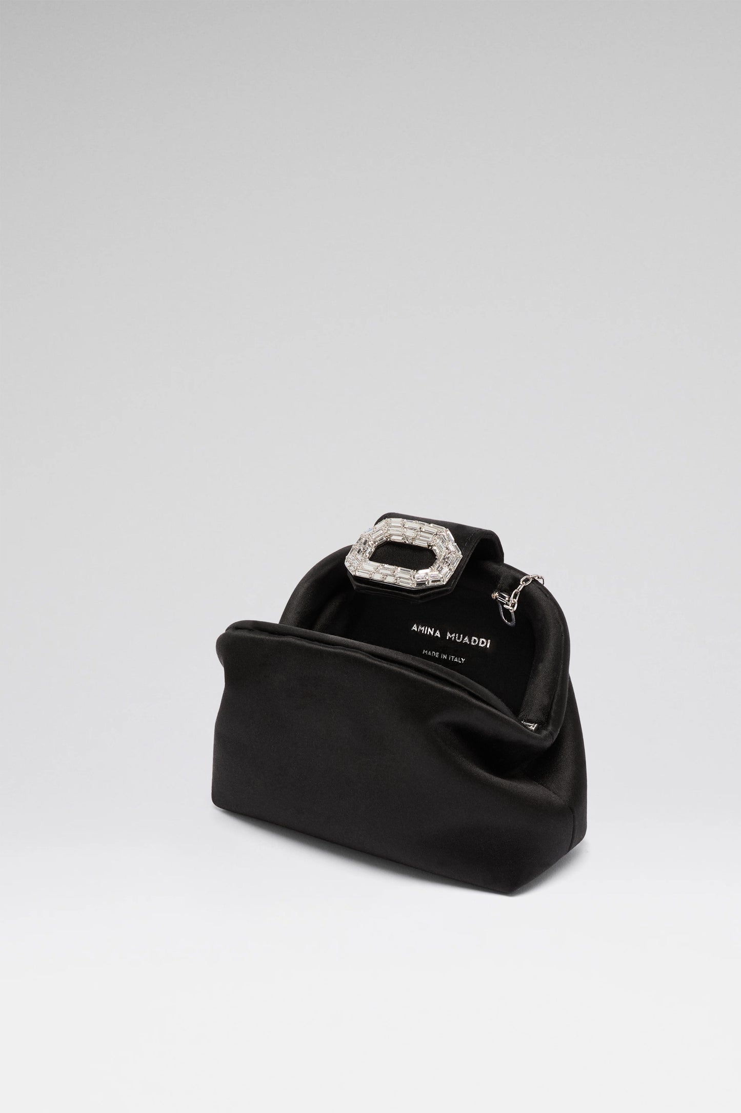 Camelia Micro Bag Black Satin