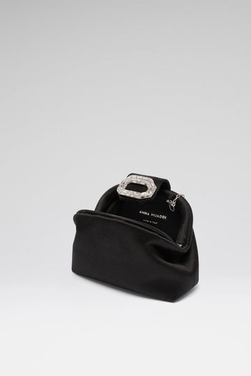 Camelia Micro Bag Black Satin