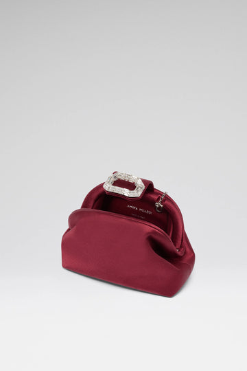 Camelia Micro Bag Wine Satin