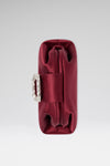 Camelia Micro Bag Wine Satin