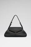 Gemini Large Bag Black Grainy Leather