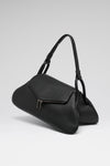 Gemini Large Bag Black Grainy Leather