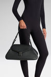 Gemini Large Bag Black Grainy Leather