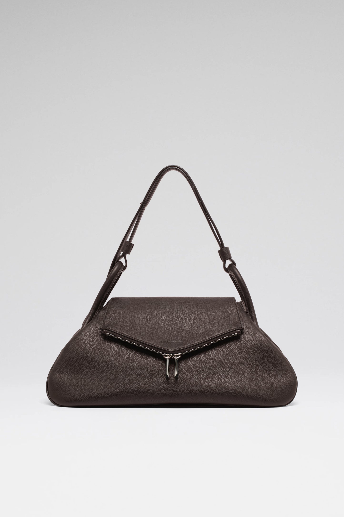Gemini Large Bag Coffee Grainy Leather