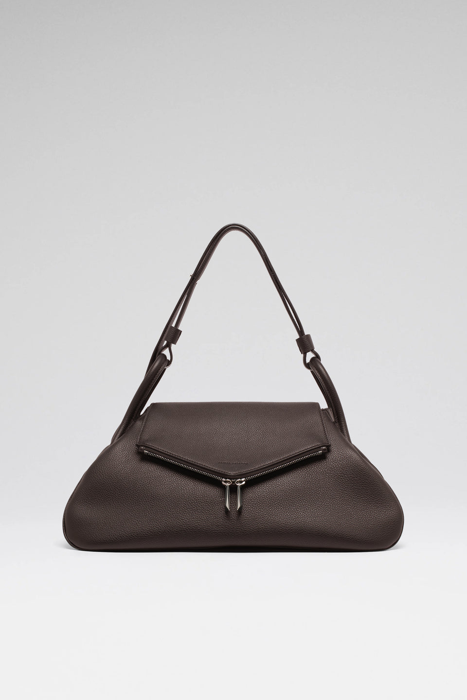 Gemini Large Bag Coffee Grainy Leather