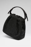 Vittoria Full Crystal Bag Black Satin And Jet Black Crystals