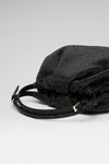 Vittoria Full Crystal Bag Black Satin And Jet Black Crystals
