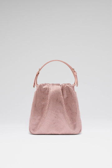 Vittoria Full Crystal Bag Powder Satin And Vintage Rose Crystals