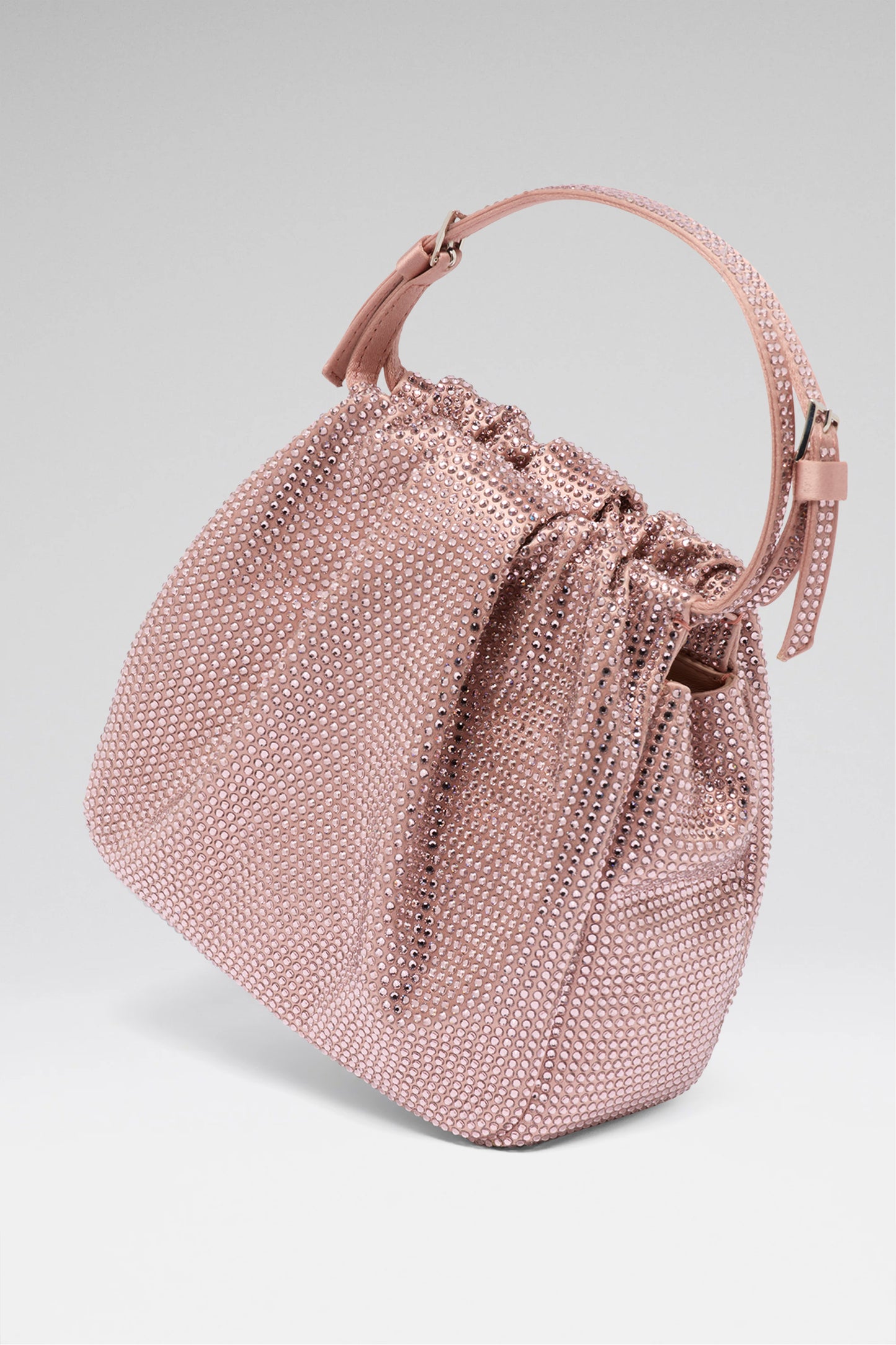 Vittoria Full Crystal Bag Powder Satin And Vintage Rose Crystals