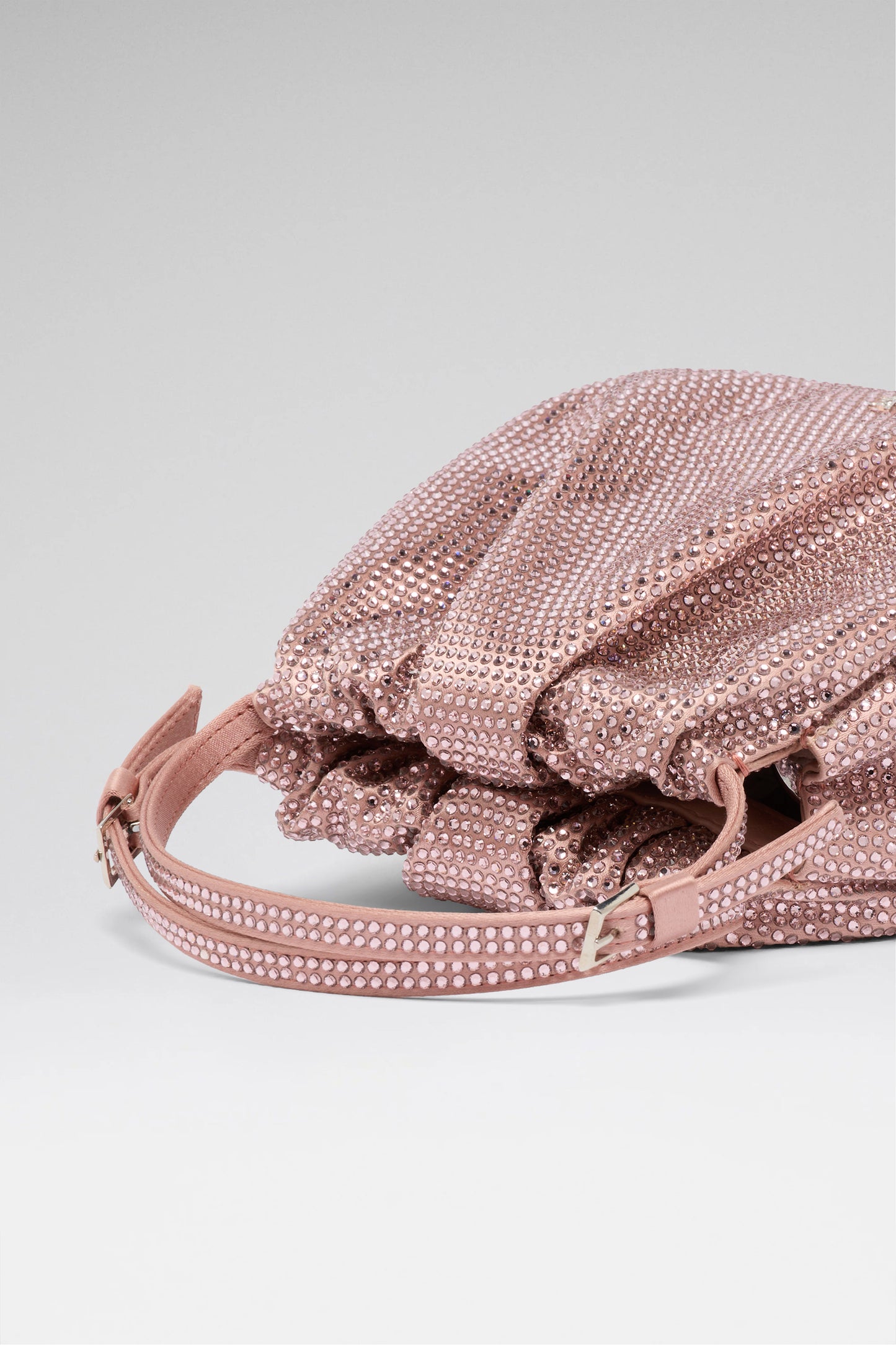 Vittoria Full Crystal Bag Powder Satin And Vintage Rose Crystals