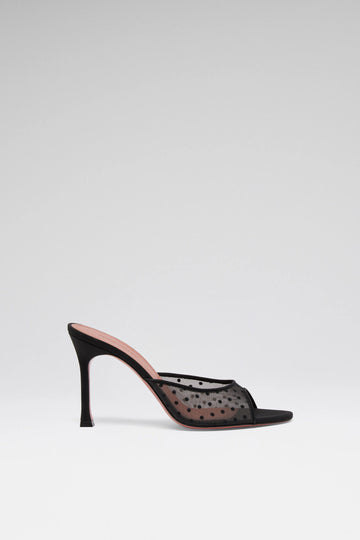 Alexa Slipper 95 Black Lace Polka-Dot