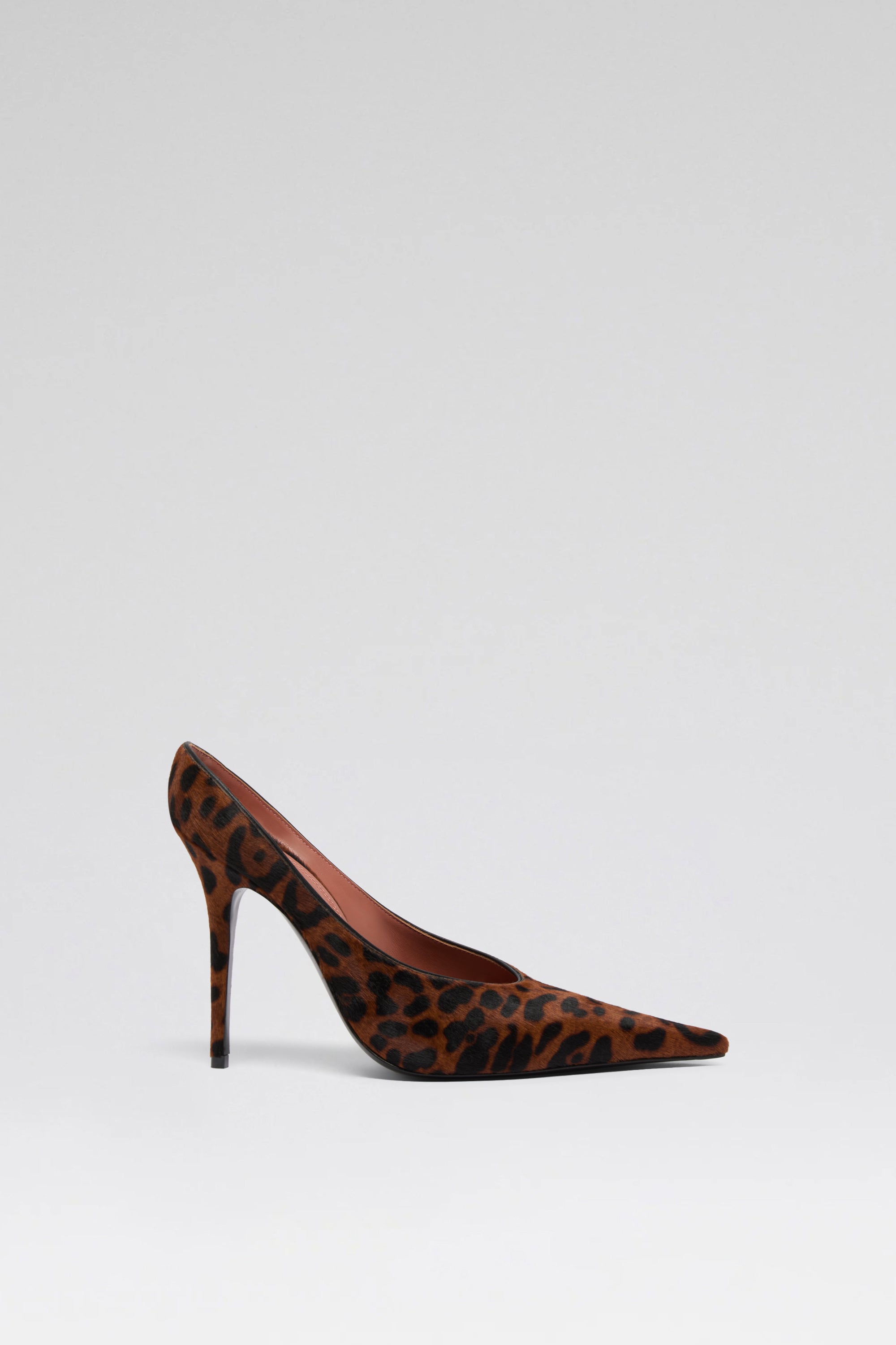 Anok 105 Leopard Printed Pony Mules | Amina Muaddi Luxury Shoes