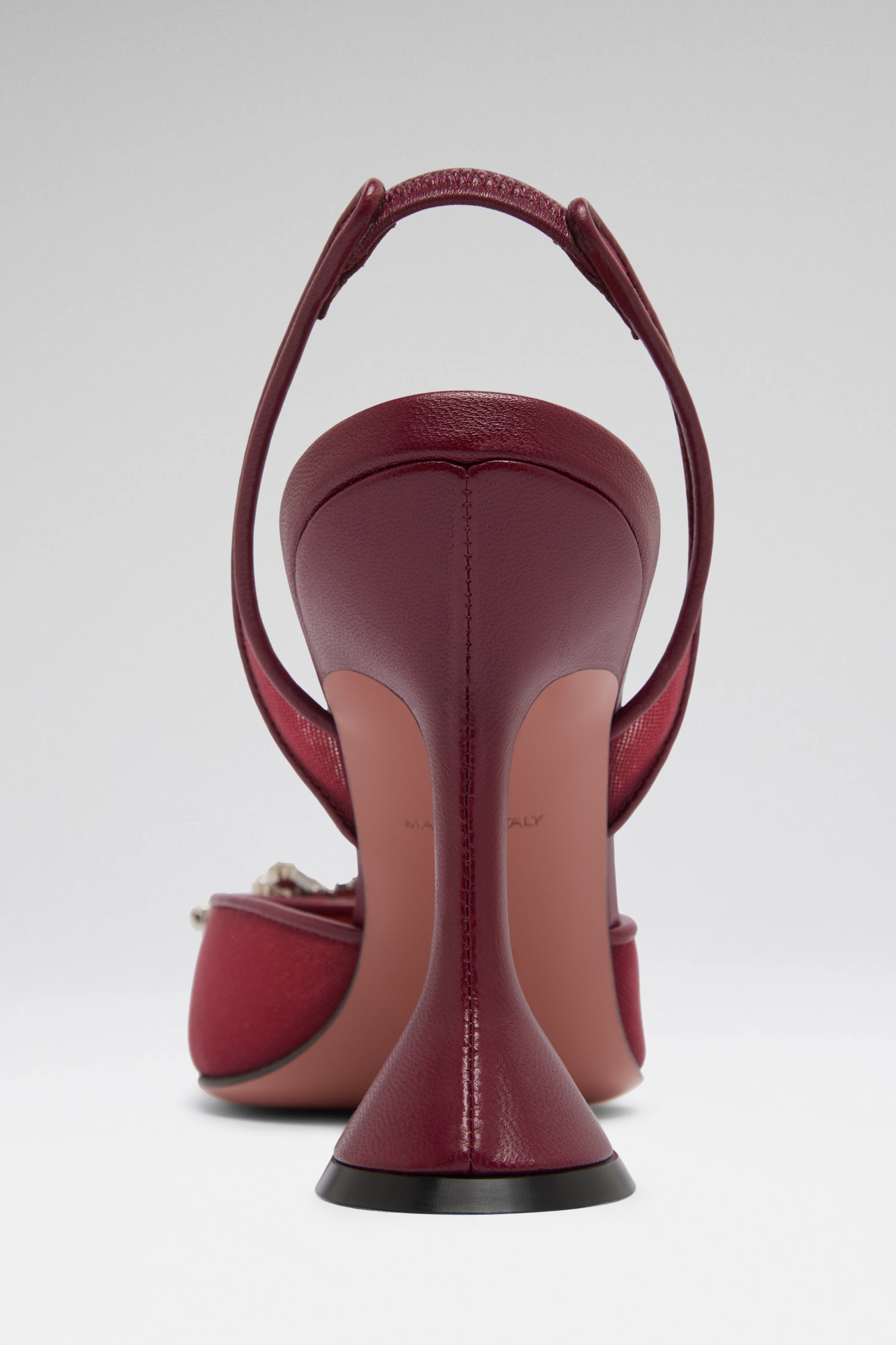 Begum Slinbacks 95 Ruby Mesh | Amina Muaddi Luxury Shoes For Women