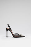 Camelia Sling 105 Black Polka-Dot Lace