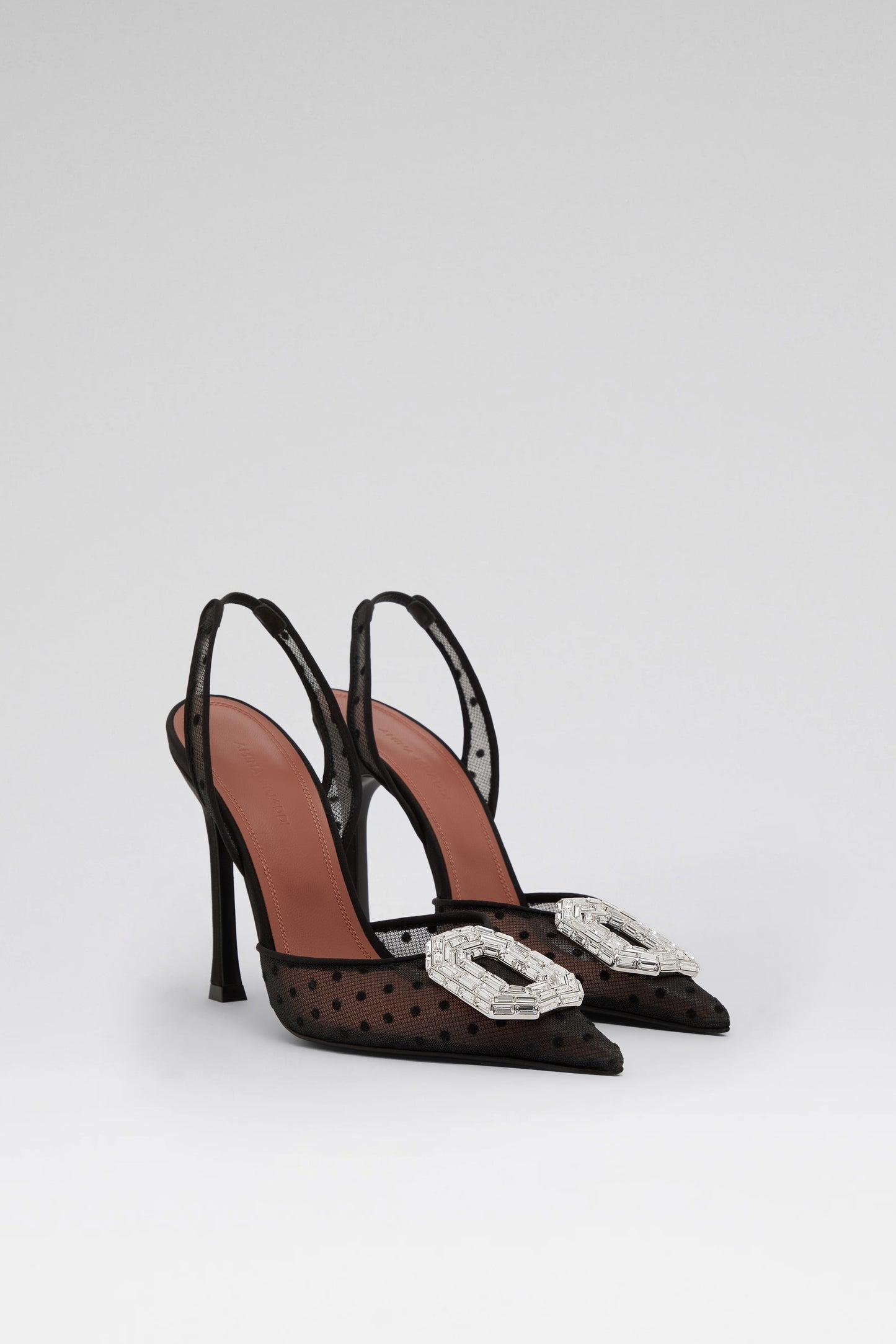 Camelia Sling 105 Black Polka-Dot Lace