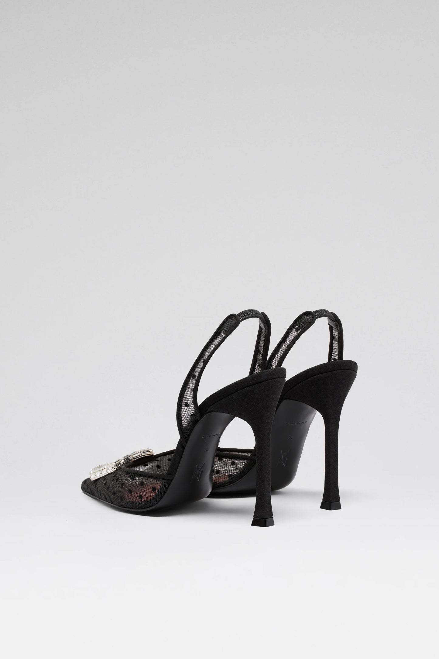 Camelia Sling 105 Black Polka-Dot Lace