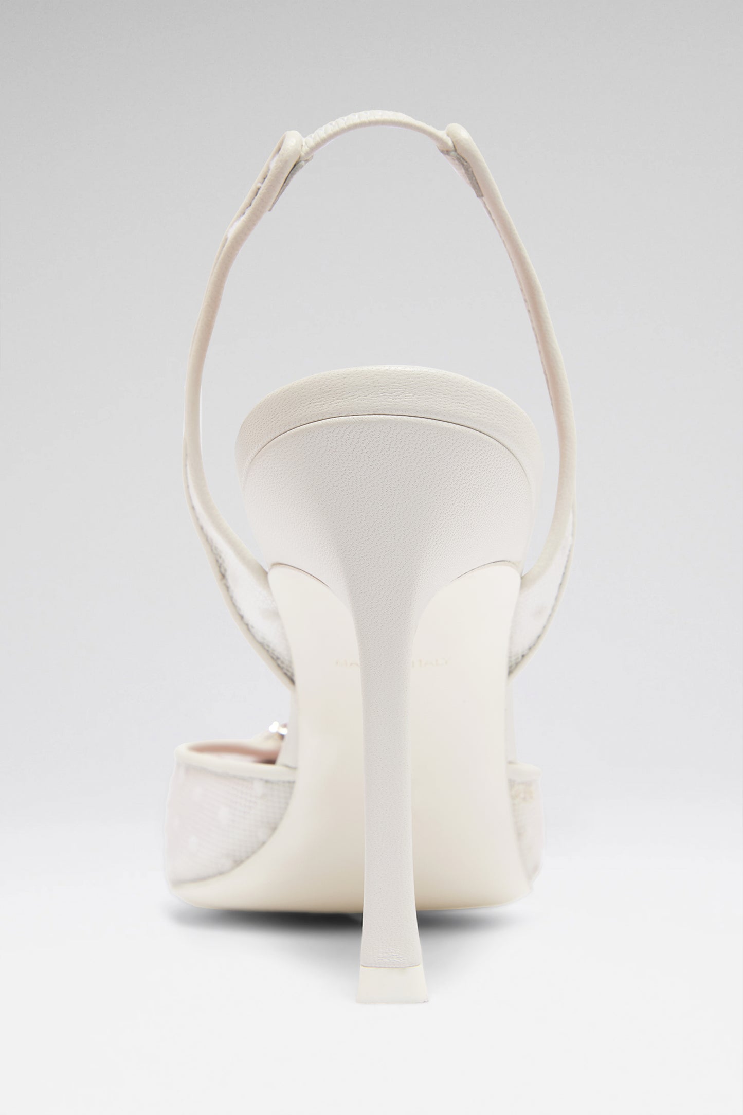 Camelia Sling 90 White Polka-Dot Lace