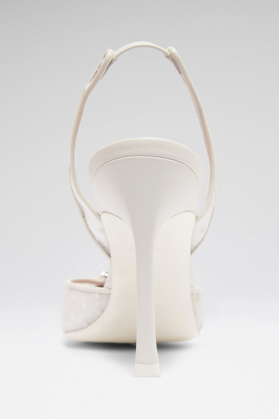 Camelia Sling 90 White Polka-Dot Lace