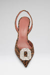 Camelia Sling 90 Leopard Printed Suede