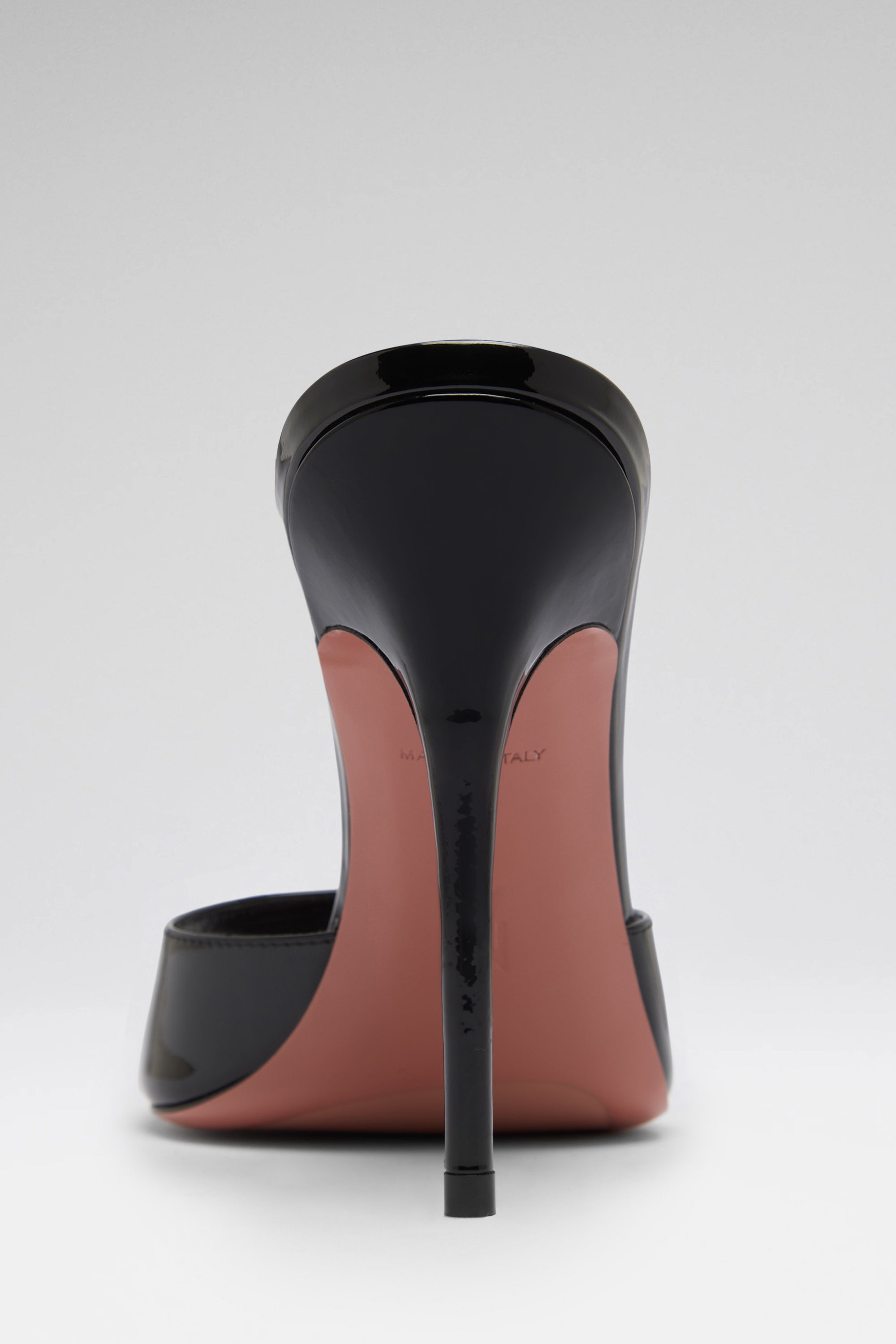 Elodie 105 Black Patent Slippers | Amina Muaddi Luxury Shoes