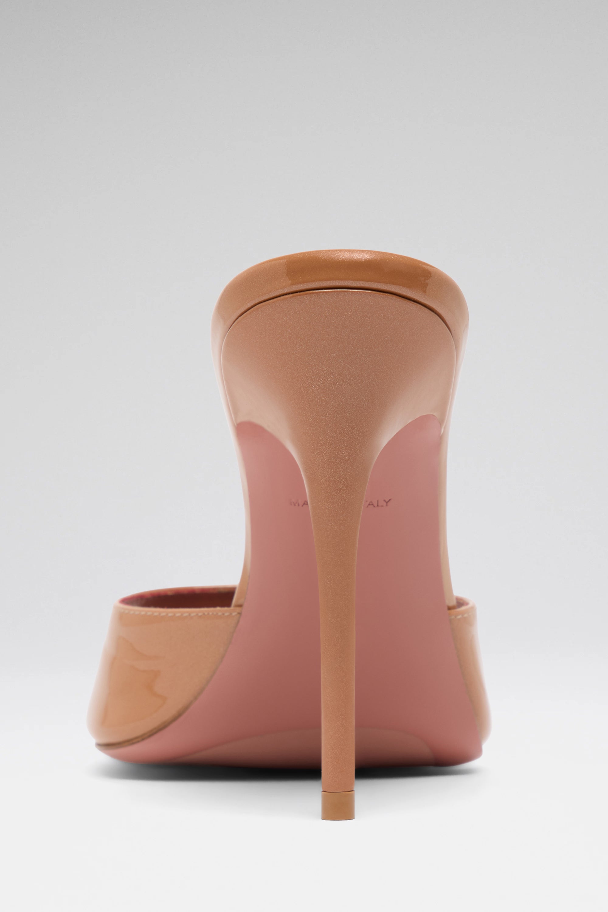 Elodie 105 Latte Pearly Patent Slippers | Luxury Shoes For Women