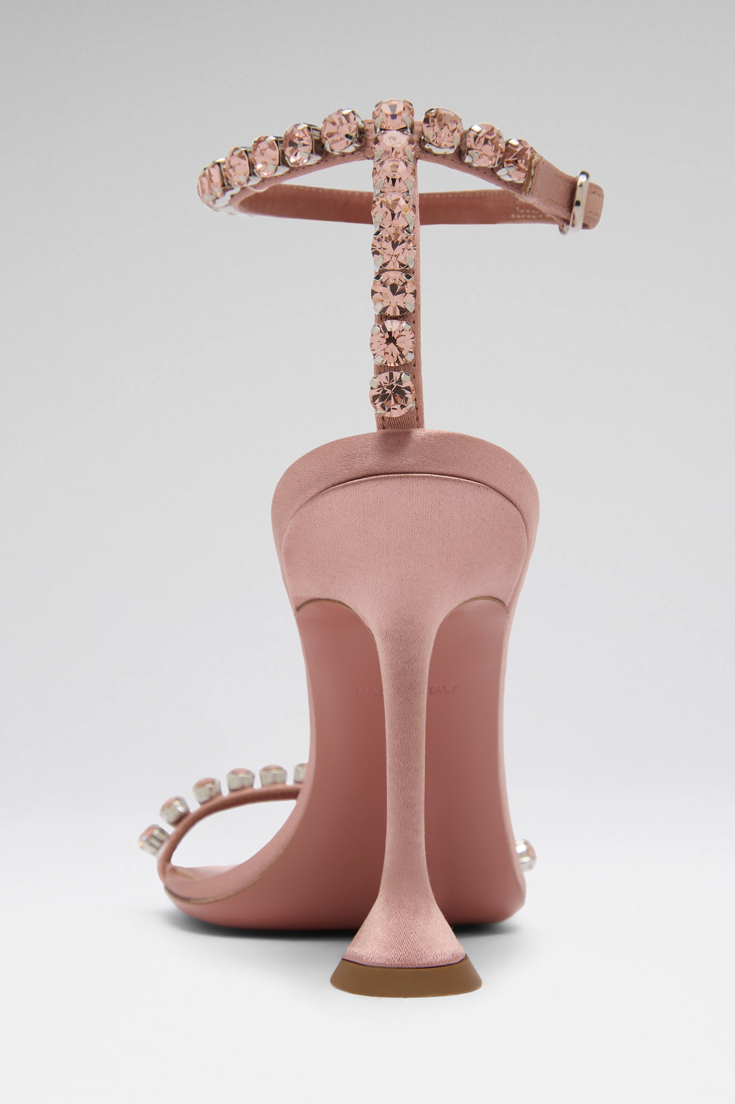 Gigi Sandal 95 Powder Satin And Vintage Rose Crystals