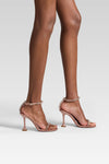 Gigi Sandal 95 Powder Satin And Vintage Rose Crystals