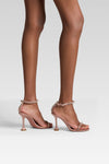 Gigi Sandal 95 Powder Satin And Vintage Rose Crystals