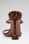 Gigi Slipper 95 Leopard Printed Suede And White Crystals