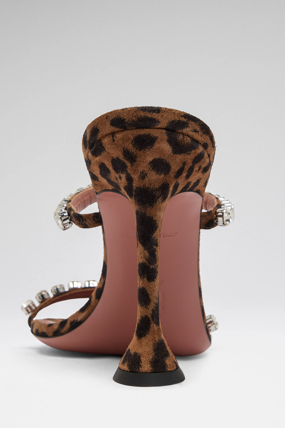 Gigi Slipper 95 Leopard Printed Suede And White Crystals