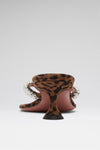 Gigi Thong 45 Leopard Printed Suede And White Crystals