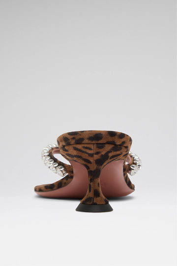Gigi Thong 45 Leopard Printed Suede And White Crystals