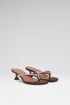 Gigi Thong 45 Leopard Printed Suede And White Crystals