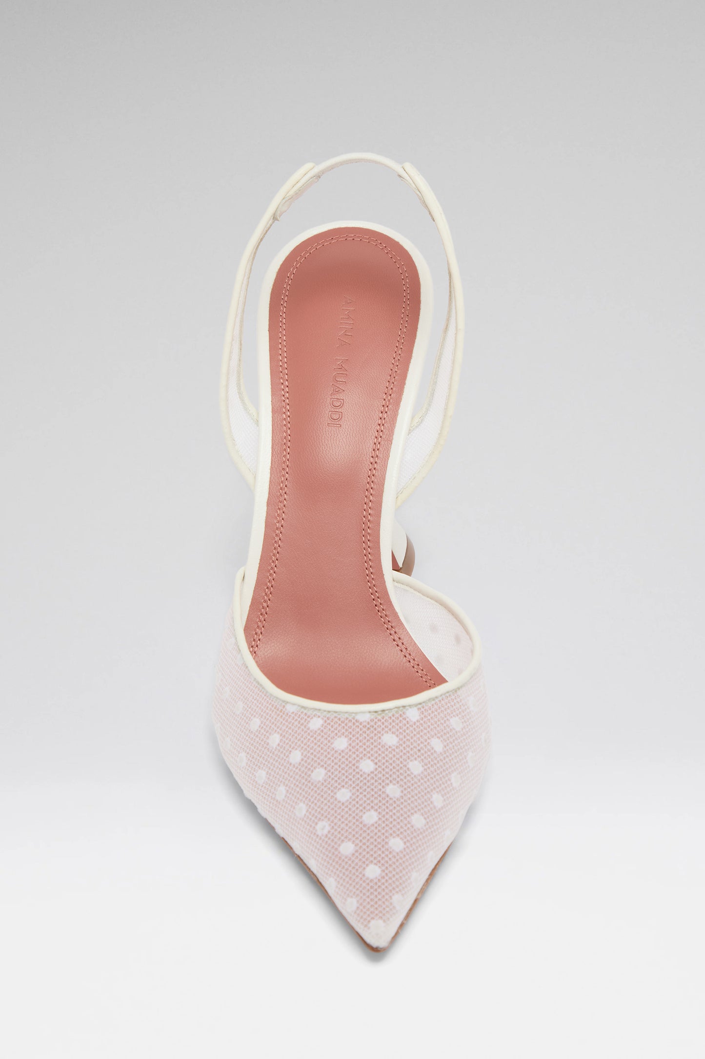 Holli Sling 95 White Polka-Dot Lace