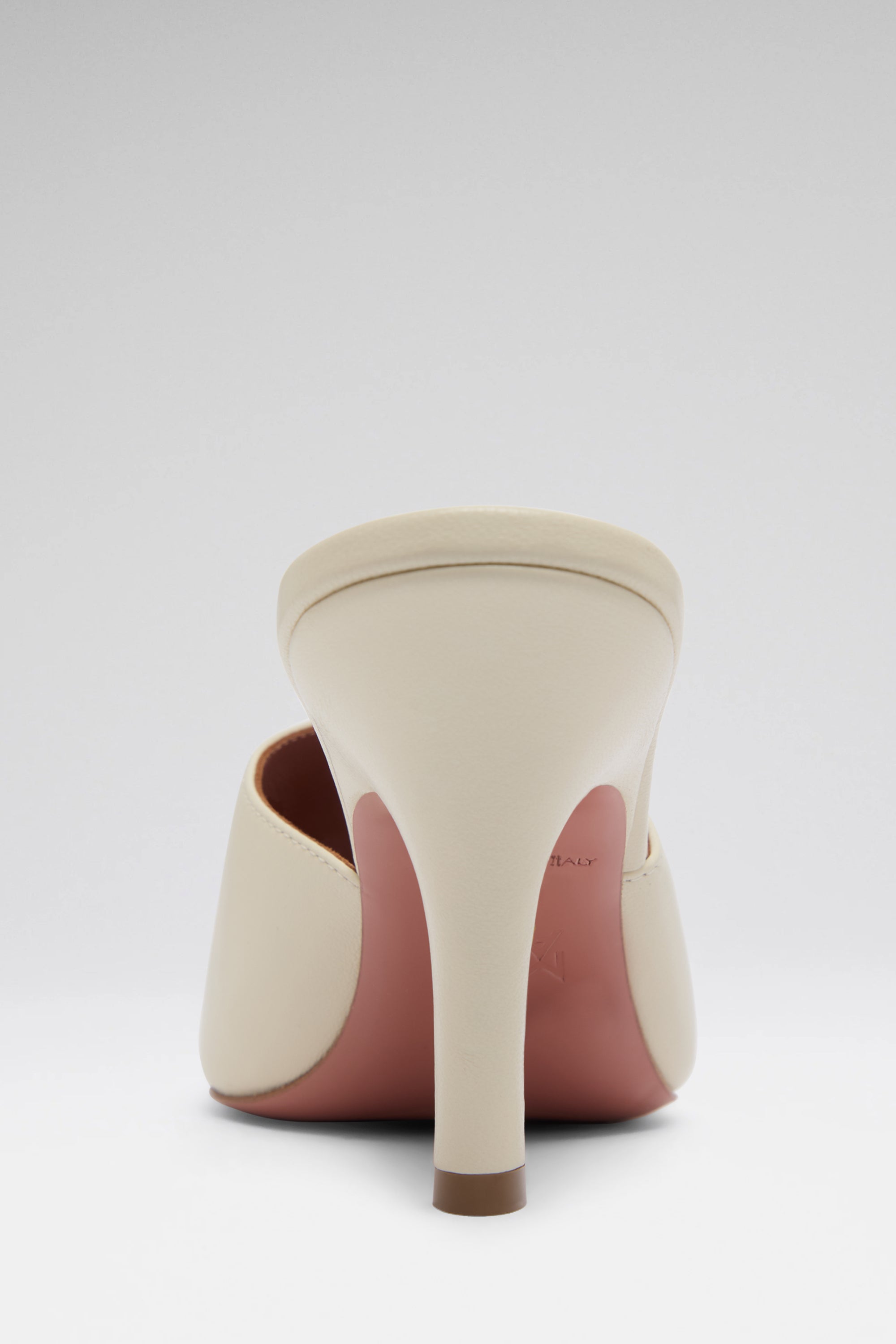 Jamie 80 Almond Nappa Mules | Amina Muaddi Luxury Shoes For Women