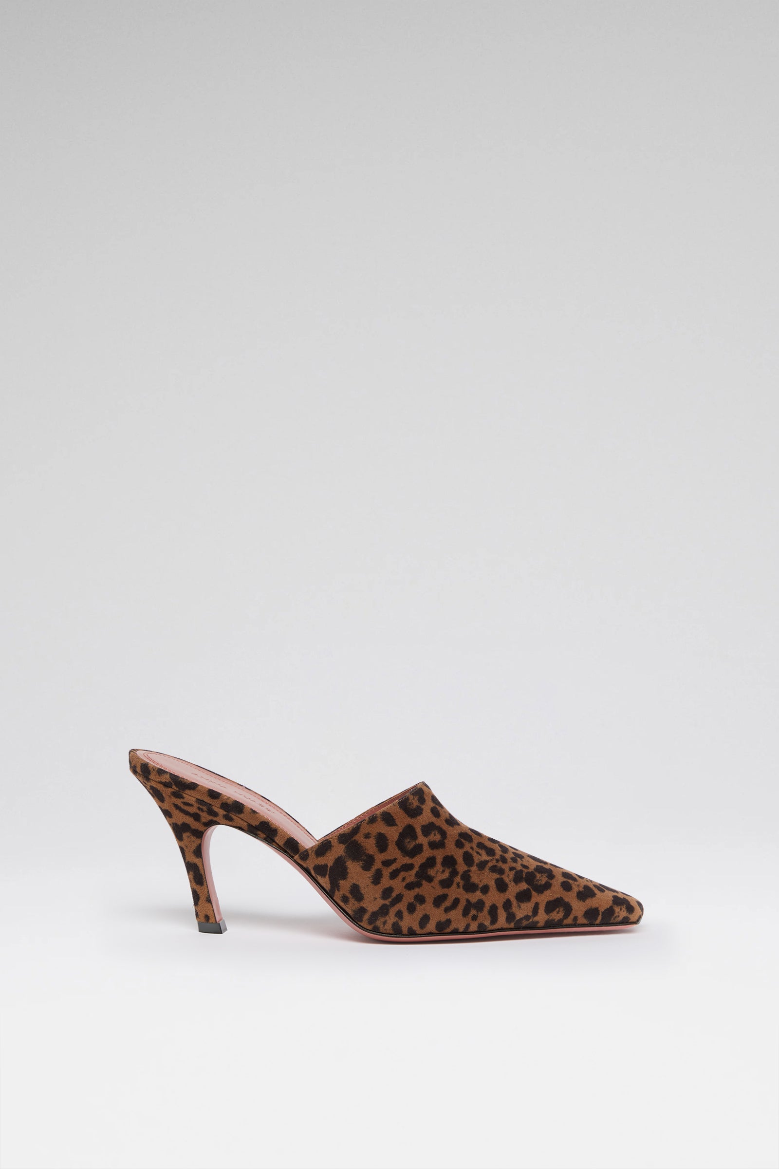 Jamie 80 Leopard Printed Mules | Amina Muaddi Luxury Shoes for Women