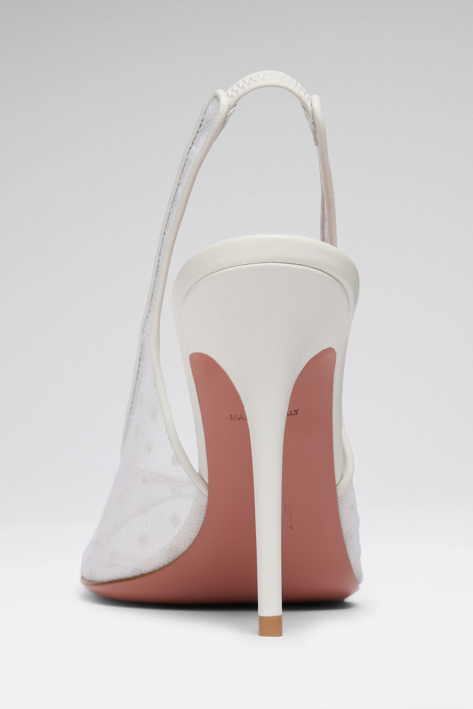 Kristina Sling 105 White Polka-Dot Lace