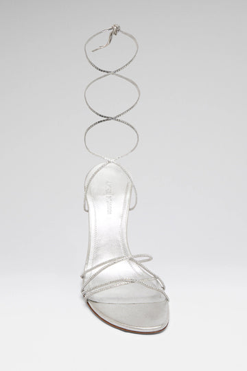 Lori designer crystals lace up Amina Muaddi