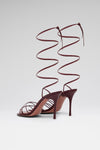 Lori Lace Up 95 Wine Patent And Shiny Wine Heel