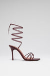 Lori Lace Up 95 Wine Patent And Shiny Wine Heel