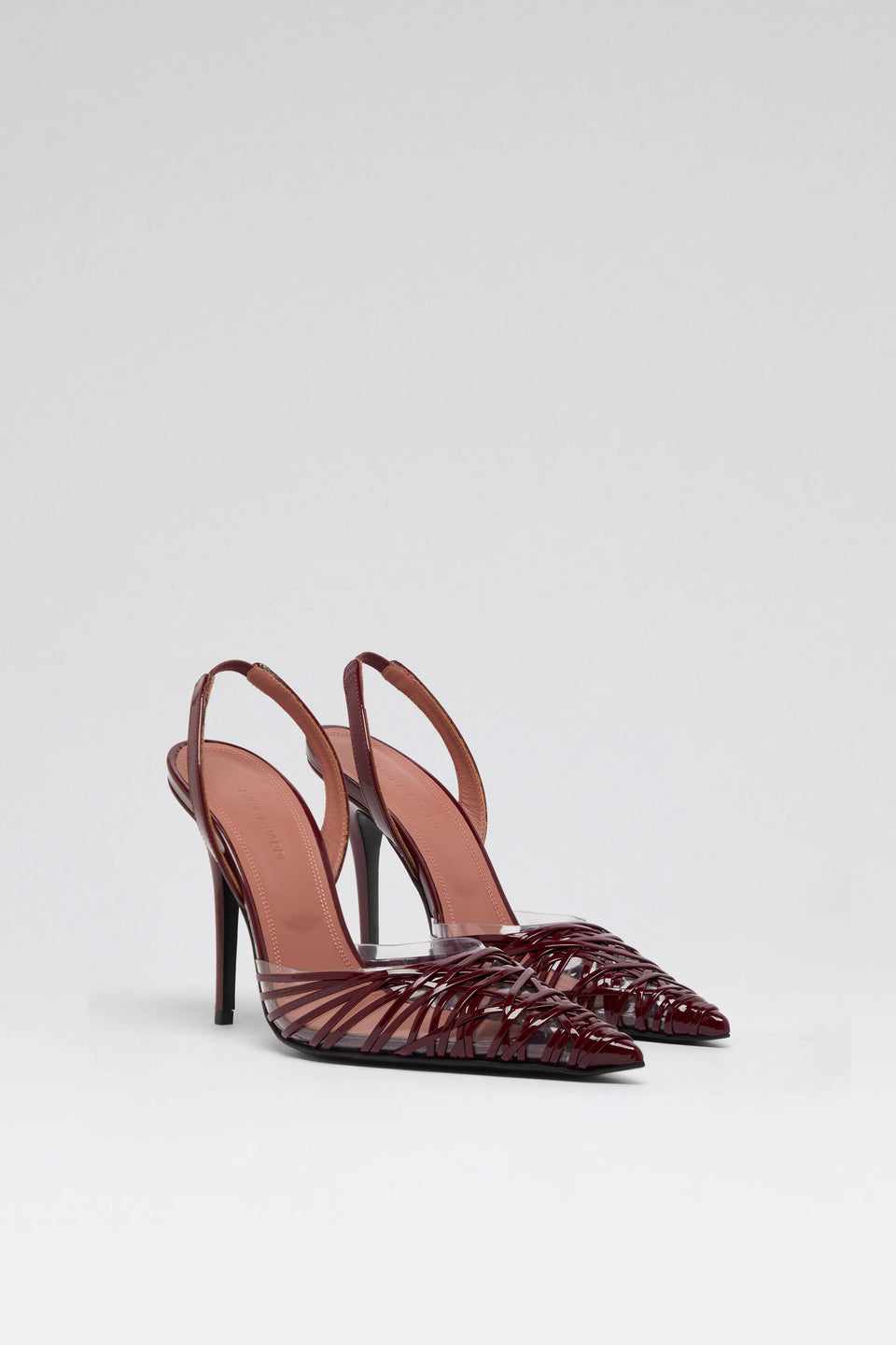 Wine Patent And Shiny Wine Heel Lace Up