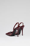 Lori wine patent luxury slingbacks
