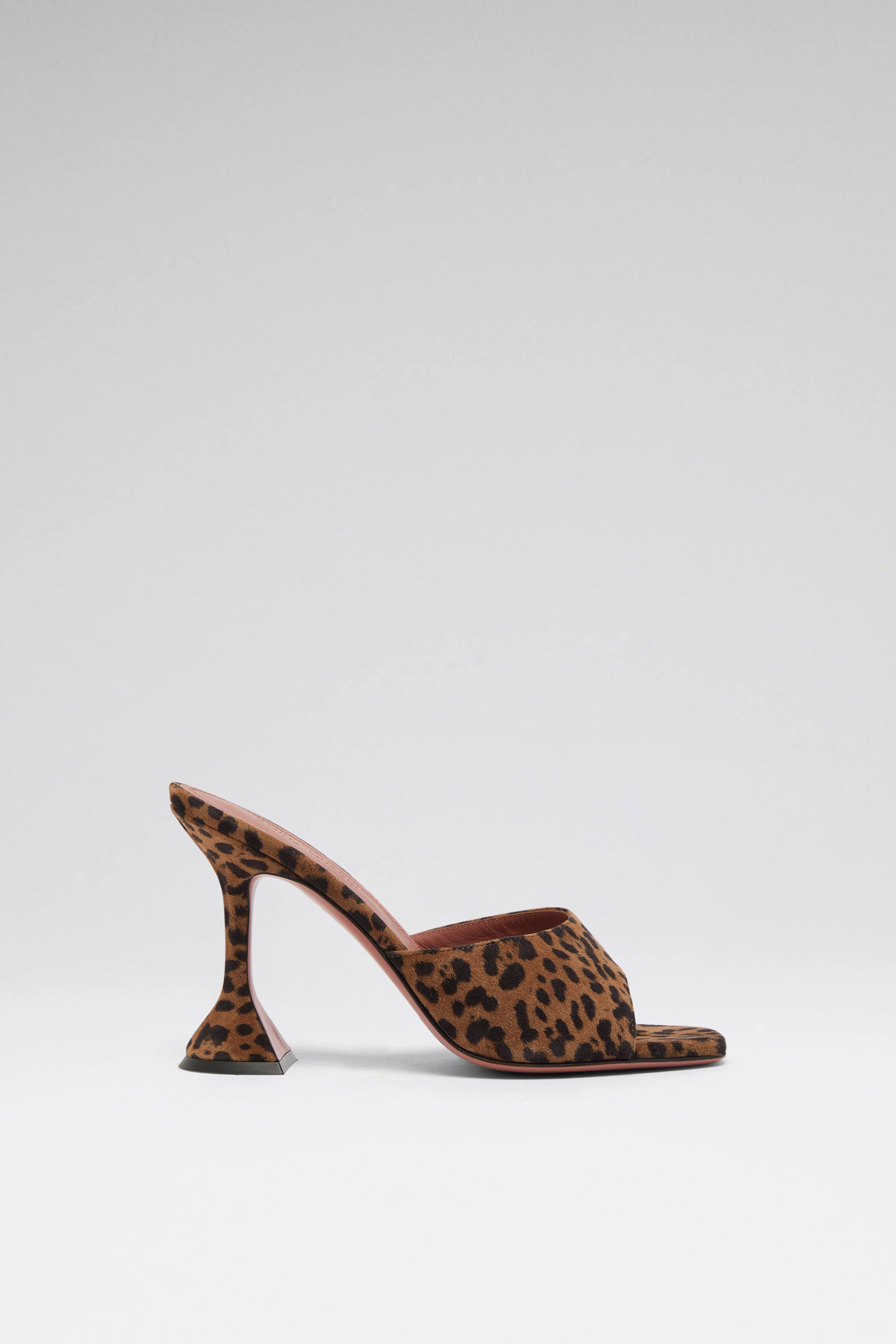 Lupita Slippers 95 Leopard Printed Suede | Amina Muaddi Luxury Shoes